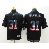 Philadelphia Eagles #31 Byron Maxwell Black Fashion USA Flag Number Men Football Elite Nike NFL Jersey