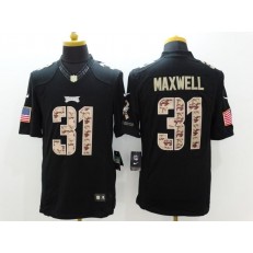 Philadelphia Eagles #31 Byron Maxwell Black Men Stitched Nike NFL Limited Salute to Service Jersey