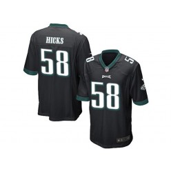 Philadelphia Eagles #58 Jordan Hicks Black Stitched NFL Reited Player Nike Game Men Jersey