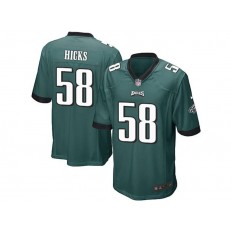 Philadelphia Eagles #58 Jordan Hicks Midnight Green Stitched NFL Reited Player Nike Game Men Jersey