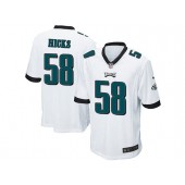 Philadelphia Eagles #58 Jordan Hicks White Stitched NFL Reited Player Nike Game Men Jersey