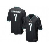 Philadelphia Eagles #7 Sam Bradford Black Stitched NFL Reited Player Nike Game Men Jersey