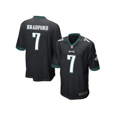 Philadelphia Eagles #7 Sam Bradford Black Stitched NFL Reited Player Nike Game Men Jersey