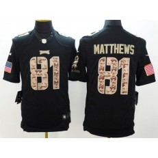 Philadelphia Eagles #81 Jordan Matthews Black Men Stitched Nike NFL Limited Salute to Service Jersey
