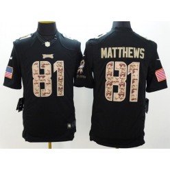 Philadelphia Eagles #81 Jordan Matthews Black Men Stitched Nike NFL Limited Salute to Service Jersey
