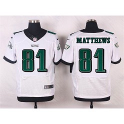Philadelphia Eagles #81 Jordan Matthews White Road Stitched NFL Nike Elite Men Jersey