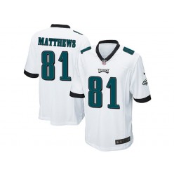 Philadelphia Eagles #81 Jordan Matthews White Stitched NFL Reited Player Nike Game Men Jersey