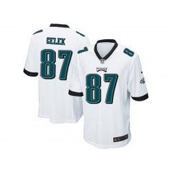 Philadelphia Eagles #87 Brent Celek White Stitched NFL Reited Player Nike Game Men Jersey