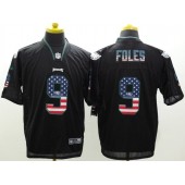 Philadelphia Eagles #9 Nick Foles Black Fashion USA Flag Number Men Football Elite Nike NFL Jersey