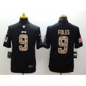 Philadelphia Eagles #9 Nick Foles Black Men Stitched Nike NFL Limited Salute to Service Jersey