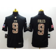 Philadelphia Eagles #9 Nick Foles Black Men Stitched Nike NFL Limited Salute to Service Jersey