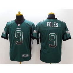 Philadelphia Eagles #9 Nick Foles Green Drift Fashion NFL Nike Elite Men Jersey