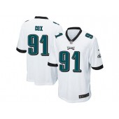 Philadelphia Eagles #91 Fletcher Cox White Stitched NFL Reited Player Nike Game Men Jersey