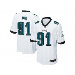 Philadelphia Eagles #91 Fletcher Cox White Stitched NFL Reited Player Nike Game Men Jersey
