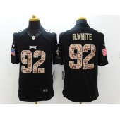Philadelphia Eagles #92 Reggie White  Black Men Stitched Nike NFL Limited Salute to Service Jersey