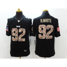 Philadelphia Eagles #92 Reggie White  Black Men Stitched Nike NFL Limited Salute to Service Jersey