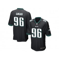 Philadelphia Eagles #96 Bennie Logan Black Stitched NFL Reited Player Nike Game Men Jersey