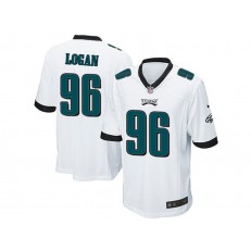 Philadelphia Eagles #96 Bennie Logan White Stitched NFL Reited Player Nike Game Men Jersey