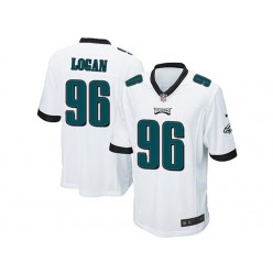 Philadelphia Eagles #96 Bennie Logan White Stitched NFL Reited Player Nike Game Men Jersey