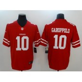 San Francisco 49ers #10 Jimmy Garoppolo Red Vapor Untouchable Limited Nike NFL Men Jersey