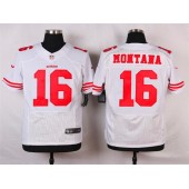 San Francisco 49ers #16 Joe Montana Elite White Nike NFL Men Jersey