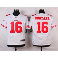 San Francisco 49ers #16 Joe Montana Elite White Nike NFL Men Jersey