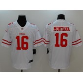 San Francisco 49ers #16 Joe Montana White 2017 Vapor Untouchable Stitched NFL Nike Limited Men Jersey