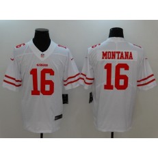 San Francisco 49ers #16 Joe Montana White 2017 Vapor Untouchable Stitched NFL Nike Limited Men Jersey