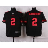 San Francisco 49ers #2 Blaine Gabbert Elite Black Nike NFL Men Jersey