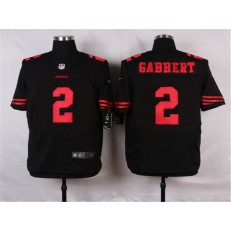 San Francisco 49ers #2 Blaine Gabbert Elite Black Nike NFL Men Jersey