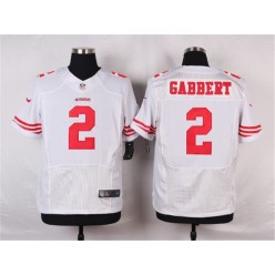 San Francisco 49ers #2 Blaine Gabbert Elite White Nike NFL Men Jersey
