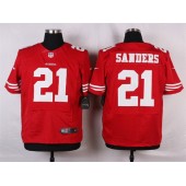 San Francisco 49ers #21 Deion Sanders Elite Red Team Color Nike NFL Men Jersey