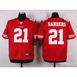 San Francisco 49ers #21 Deion Sanders Elite Red Team Color Nike NFL Men Jersey