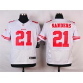 San Francisco 49ers #21 Deion Sanders Elite White Nike NFL Men Jersey