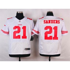 San Francisco 49ers #21 Deion Sanders Elite White Nike NFL Men Jersey