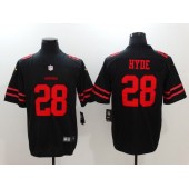 San Francisco 49ers #28 Carlos Hyde Black Vapor Untouchable Limited Nike NFL Men Jersey