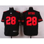 San Francisco 49ers #28 Carlos Hyde Elite Black Nike NFL Men Jersey