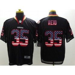 San Francisco 49ers #35 Eric Reid 2014 USA Flag Fashion Black Elite Nike NFL Men Jersey