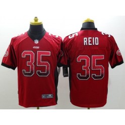 San Francisco 49ers #35 Eric Reid Drift Fashion Red Elite Nike NFL Men Jersey