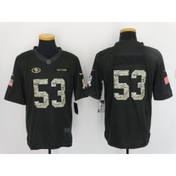 San Francisco 49ers #53 NaVorro Bowman Anthracite 2016 Salute to Service Limited Nike NFL Men Jersey