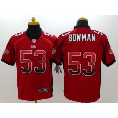 San Francisco 49ers #53 NaVorro Bowman Drift Fashion Red Elite Nike NFL Men Jersey