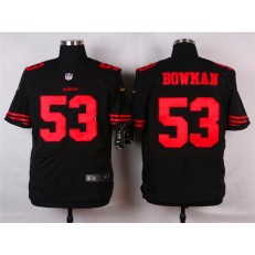San Francisco 49ers #53 NaVorro Bowman Elite Black Nike NFL Men Jersey