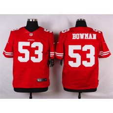 San Francisco 49ers #53 NaVorro Bowman Elite Red Team Color Nike NFL Men Jersey