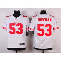 San Francisco 49ers #53 NaVorro Bowman Elite White Nike NFL Men Jersey
