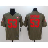 San Francisco 49ers #53 NaVorro Bowman Olive 2017 Salute To Service Limited Nike NFL Men Jersey