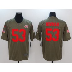 San Francisco 49ers #53 NaVorro Bowman Olive 2017 Salute To Service Limited Nike NFL Men Jersey