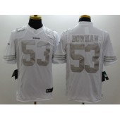 San Francisco 49ers #53 NaVorro Bowman Platinum White Limited Nike NFL Men Jersey