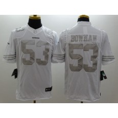San Francisco 49ers #53 NaVorro Bowman Platinum White Limited Nike NFL Men Jersey