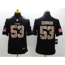 San Francisco 49ers #53 NaVorro Bowman Salute to Service Black Limited Nike NFL Men Jersey
