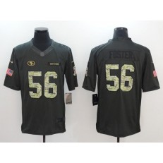 San Francisco 49ers #56 Reuben Foster Anthracite 2016 Salute to Service Limited Nike NFL Men Jersey